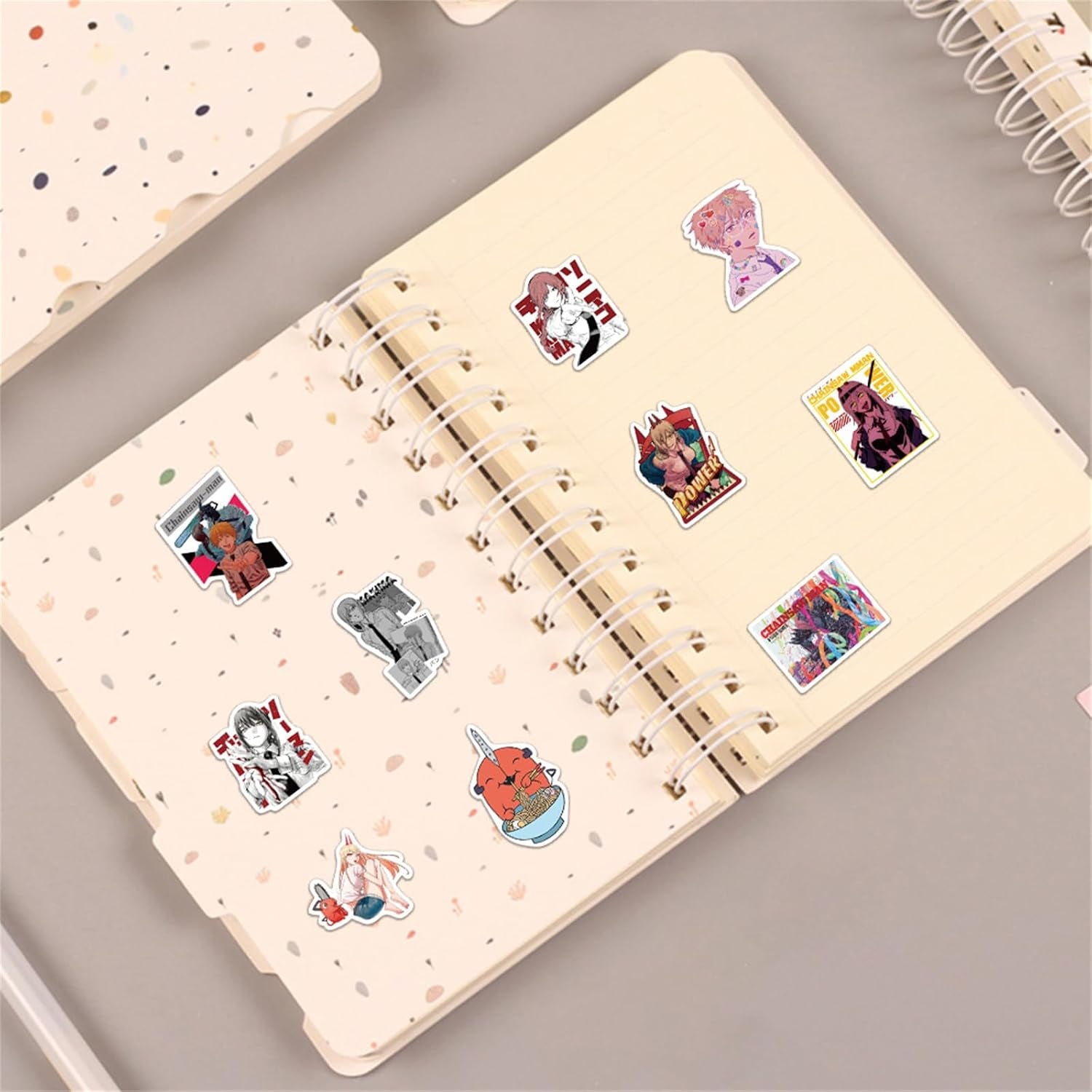 50Pcs Chainsaw Anime Man Stickers for Kids, Cool Waterproof Vinyl Decal for Teen Adult Boy Laptop, Travel Case, Phone, Bike, Water Bottle, Guitar, Computer, Skateboard (Chainsaw50)