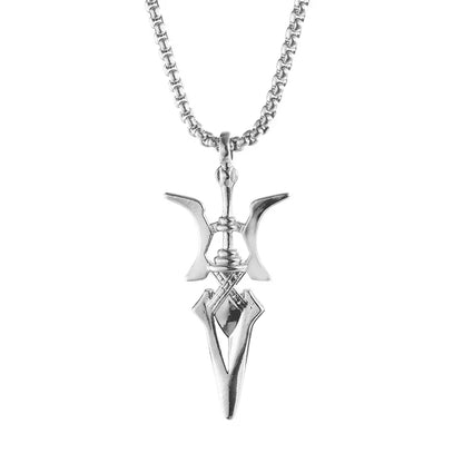 Anime Necklace Misa Amane Cosplay Necklace Halberd Pendant Necklaces Halloween Cosplay Jewelry Gifts