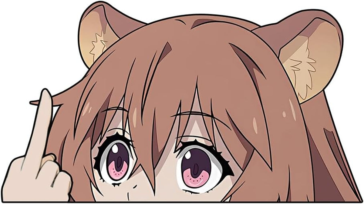 5.1 Inch Raphtalia Peeker Anime Car Stickers Cartoon DIY Decoraiton Window Laptop Bumper Trunk Motorcycle Waterproof Decals