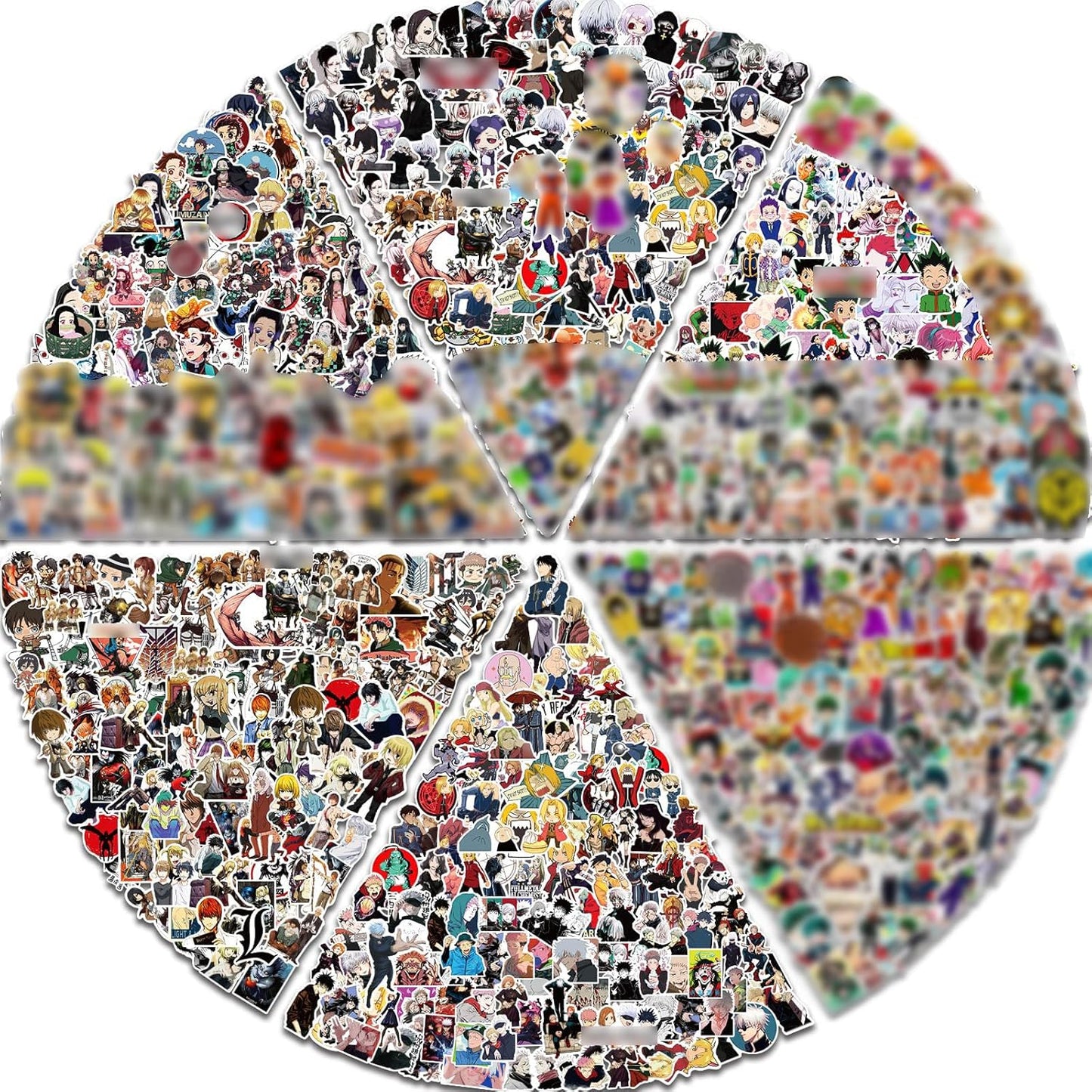 Anime Stickers Pack, Waterproof Stickers for Water Bottles 600PCS
