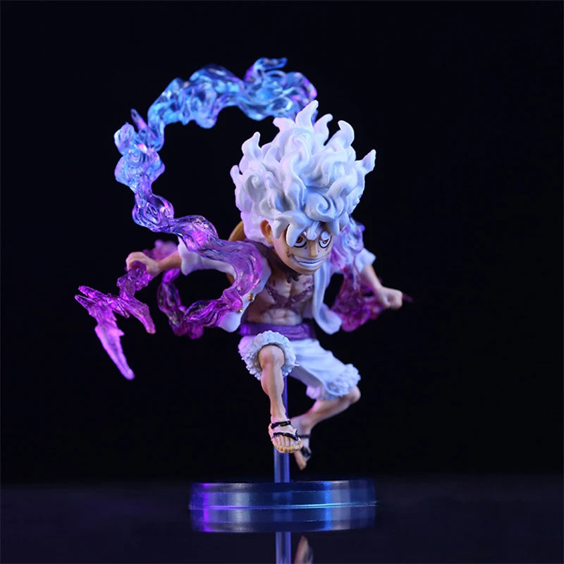10Cm Mini One Piece Luffy Gear 5 Action Figure Sun God Nika Statue Anime Figurine Pvc Model Doll Collection Toy Gift Kids
