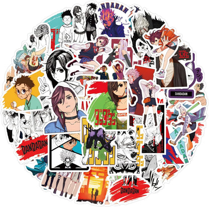 55Pcs DAN DA DAN Stickers,Cute Japanese Anime Aesthetic Stickers,Vinyl Waterproof Sticker for Water Bottle Laptop Phone Journal,Gifts for Teens and Adults(Ddd)