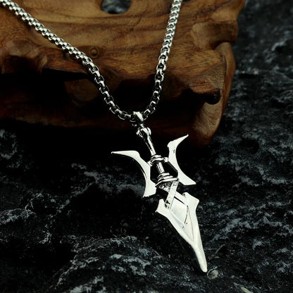 Anime Necklace Misa Amane Cosplay Necklace Halberd Pendant Necklaces Halloween Cosplay Jewelry Gifts