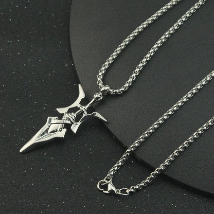 Anime Necklace Misa Amane Cosplay Necklace Halberd Pendant Necklaces Halloween Cosplay Jewelry Gifts