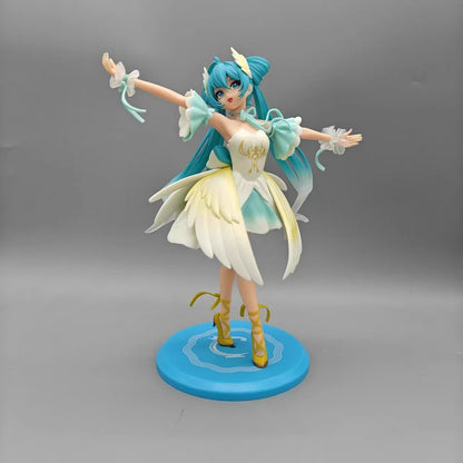 Hot 18Cm Fashion Hatsune Miku Anime Figure Cheerleader Hatsune Miku Action Figures Kawaii Girl Figurine PVC Collection Model Toy