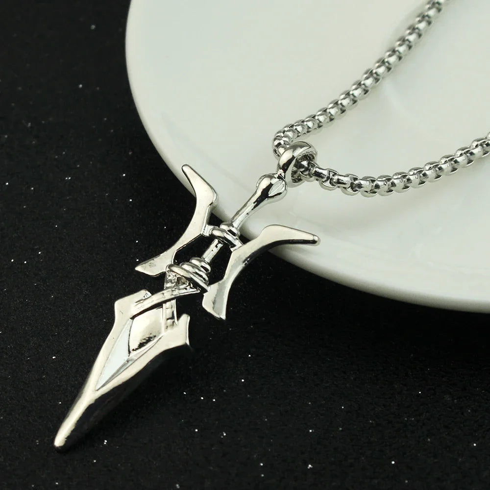 Anime Necklace Misa Amane Cosplay Necklace Halberd Pendant Necklaces Halloween Cosplay Jewelry Gifts
