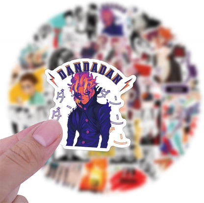 55Pcs DAN DA DAN Stickers,Cute Japanese Anime Aesthetic Stickers,Vinyl Waterproof Sticker for Water Bottle Laptop Phone Journal,Gifts for Teens and Adults(Ddd)