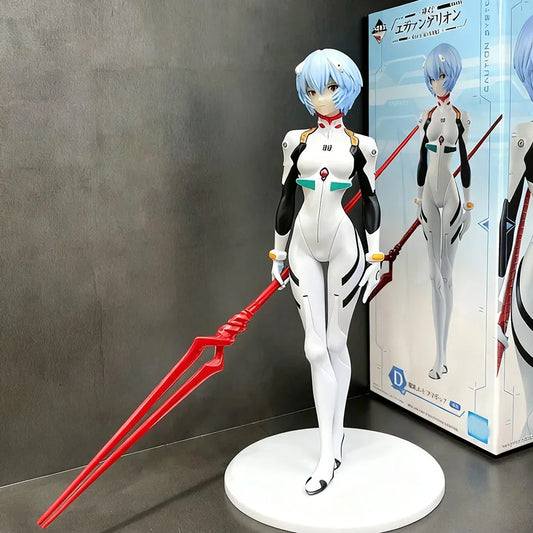 23Cm Rei Ayanami Action Figure with Spear of Longinus EVA Neon Genesis Evangelion Anime Collectible Model Toy Gift for Fans