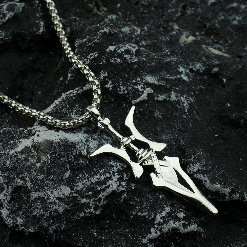 Anime Necklace Misa Amane Cosplay Necklace Halberd Pendant Necklaces Halloween Cosplay Jewelry Gifts