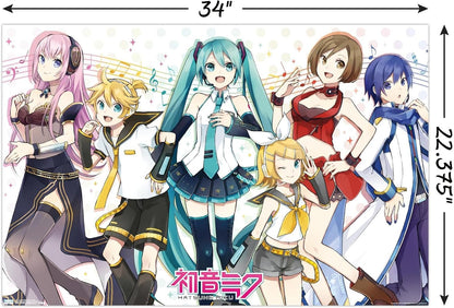 Hatsune Miku - Musical Group Wall Poster, 22.375" X 34", Unframed Version