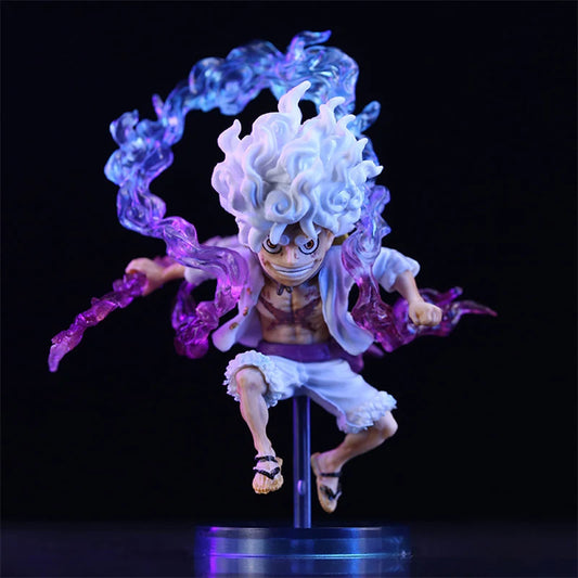 10Cm Mini One Piece Luffy Gear 5 Action Figure Sun God Nika Statue Anime Figurine Pvc Model Doll Collection Toy Gift Kids